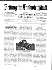 Zeitung für Landwirtschaft