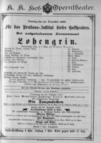 Theaterzettel (Oper und Burgtheater in Wien)