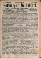 Salzburger Volksblatt: unabh. Tageszeitung f. Stadt u. Land Salzburg