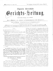 Allgemeine Österreichische Gerichtszeitung