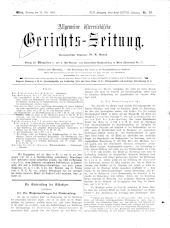 Allgemeine Österreichische Gerichtszeitung