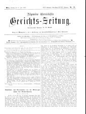 Allgemeine Österreichische Gerichtszeitung