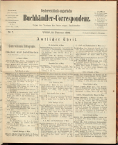 Oesterreichische Buchhändler-Correspondenz