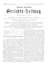 Allgemeine Österreichische Gerichtszeitung