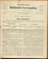 Oesterreichische Buchhändler-Correspondenz