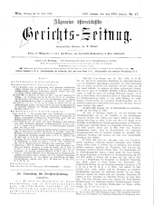 Allgemeine Österreichische Gerichtszeitung