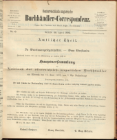 Oesterreichische Buchhändler-Correspondenz