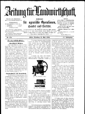 Zeitung für Landwirtschaft