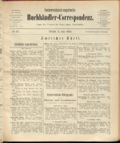 Oesterreichische Buchhändler-Correspondenz