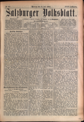 Salzburger Volksblatt: unabh. Tageszeitung f. Stadt u. Land Salzburg
