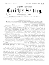 Allgemeine Österreichische Gerichtszeitung