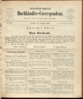 Oesterreichische Buchhändler-Correspondenz