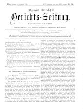 Allgemeine Österreichische Gerichtszeitung