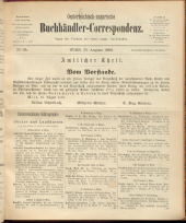 Oesterreichische Buchhändler-Correspondenz