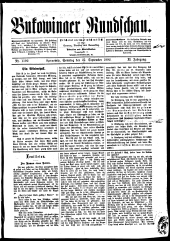 Bukowinaer Rundschau
