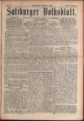 Salzburger Volksblatt: unabh. Tageszeitung f. Stadt u. Land Salzburg