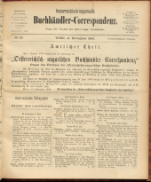 Oesterreichische Buchhändler-Correspondenz