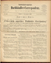 Oesterreichische Buchhändler-Correspondenz