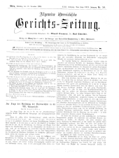 Allgemeine Österreichische Gerichtszeitung