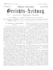 Allgemeine Österreichische Gerichtszeitung