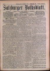 Salzburger Volksblatt: unabh. Tageszeitung f. Stadt u. Land Salzburg