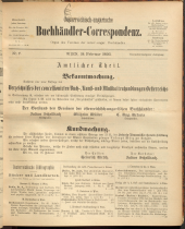 Oesterreichische Buchhändler-Correspondenz