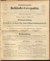 Oesterreichische Buchhändler-Correspondenz