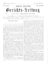 Allgemeine Österreichische Gerichtszeitung