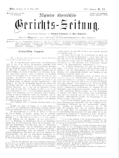 Allgemeine Österreichische Gerichtszeitung