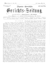 Allgemeine Österreichische Gerichtszeitung