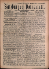 Salzburger Volksblatt: unabh. Tageszeitung f. Stadt u. Land Salzburg
