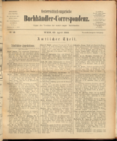 Oesterreichische Buchhändler-Correspondenz