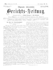 Allgemeine Österreichische Gerichtszeitung