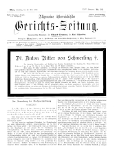 Allgemeine Österreichische Gerichtszeitung