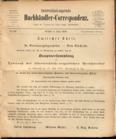 Oesterreichische Buchhändler-Correspondenz