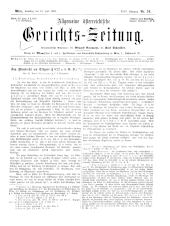 Allgemeine Österreichische Gerichtszeitung