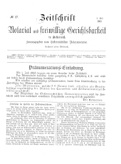 Zeitschrift für Notariat und freiwillige Gerichtsbarkeit in Österreich
