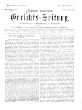 Allgemeine Österreichische Gerichtszeitung