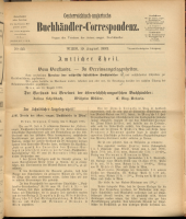 Oesterreichische Buchhändler-Correspondenz