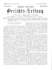 Allgemeine Österreichische Gerichtszeitung