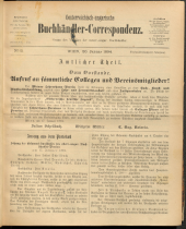 Oesterreichische Buchhändler-Correspondenz