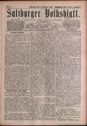 Salzburger Volksblatt: unabh. Tageszeitung f. Stadt u. Land Salzburg