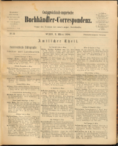 Oesterreichische Buchhändler-Correspondenz