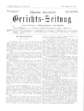 Allgemeine Österreichische Gerichtszeitung