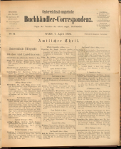 Oesterreichische Buchhändler-Correspondenz