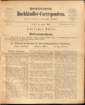 Oesterreichische Buchhändler-Correspondenz