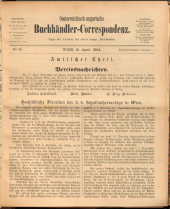 Oesterreichische Buchhändler-Correspondenz