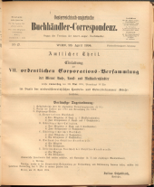 Oesterreichische Buchhändler-Correspondenz