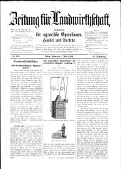 Zeitung für Landwirtschaft