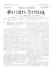 Allgemeine Österreichische Gerichtszeitung